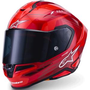 Alpinestars S-R7 A-Core uždaras motociklo šalmas, raudonas-baltas