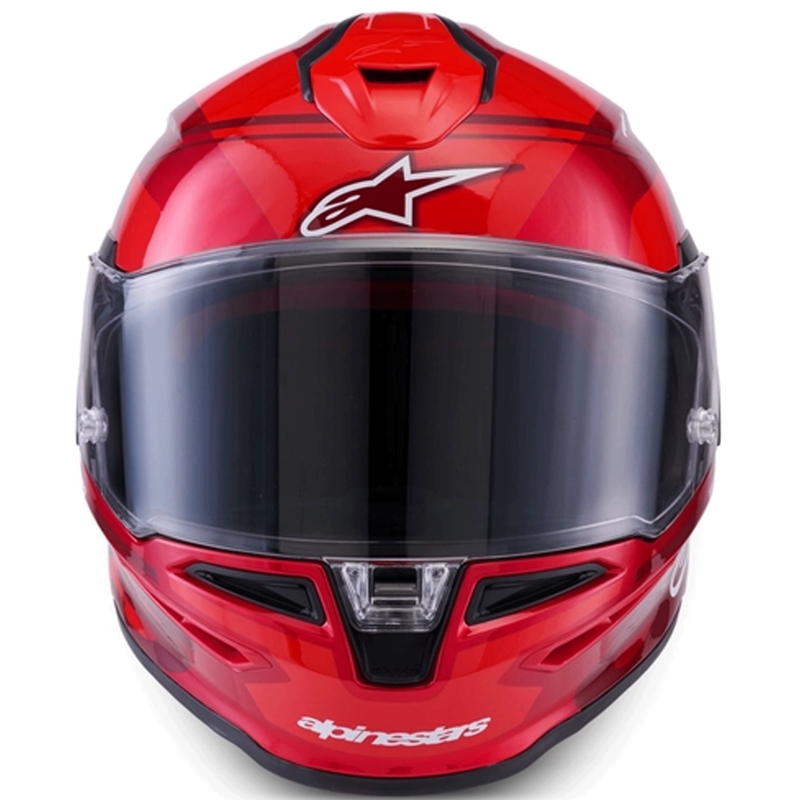 Alpinestars S-R7 A-Core uždaras motociklo šalmas, raudonas-baltas
