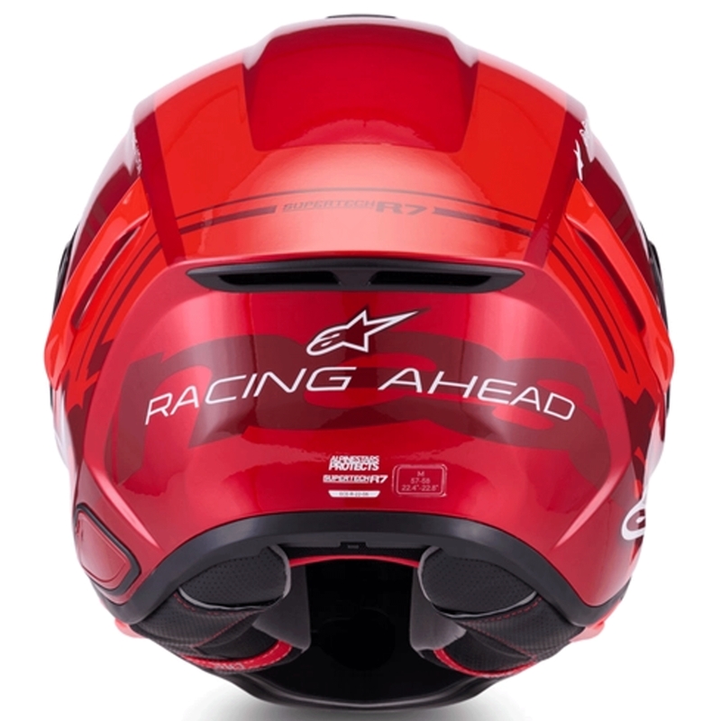 Alpinestars S-R7 A-Core uždaras motociklo šalmas, raudonas-baltas