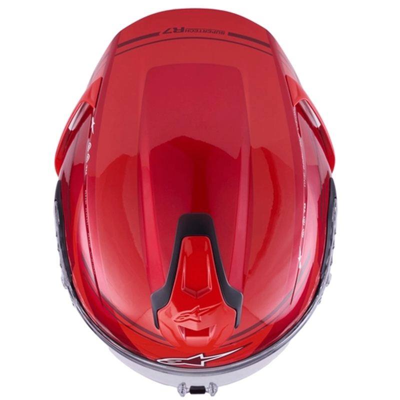 Alpinestars S-R7 A-Core uždaras motociklo šalmas, raudonas-baltas