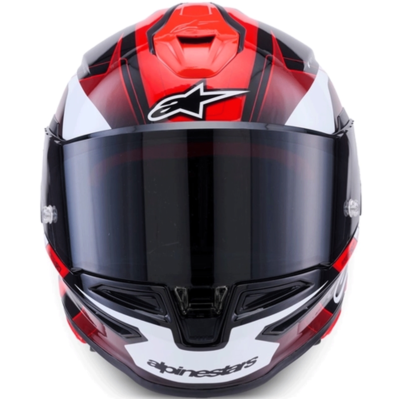 Alpinestars S-R7 Kinetis motociklo šalmas, juodas-raudonas-baltas