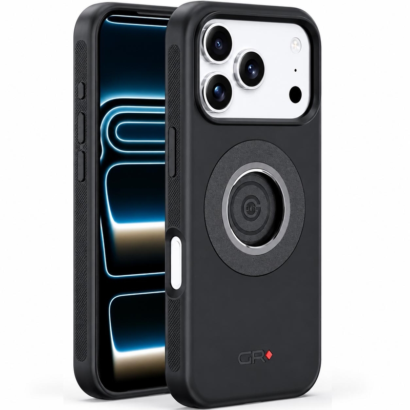 Greito atlaisvinimo telefono dėklas, skirtas Apple iPhone 17 Pro, GRxplore, juodas