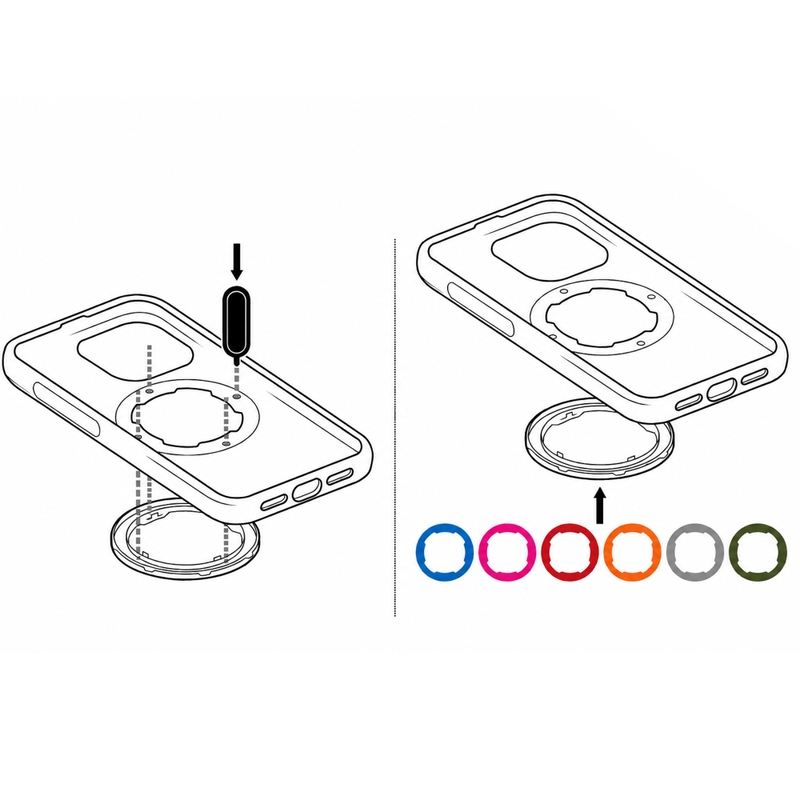 „Quad Lock® MAG 2“ žiedas pilkas