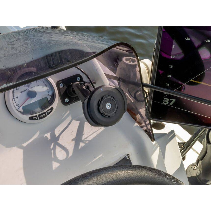 Quad Lock® 360 plokščias pagrindas, juodas