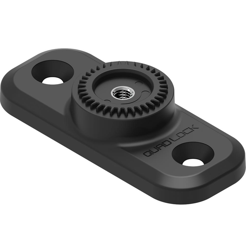 „Quad Lock® 360“ 2 skylių plokščias stačiakampis pagrindas, juodas