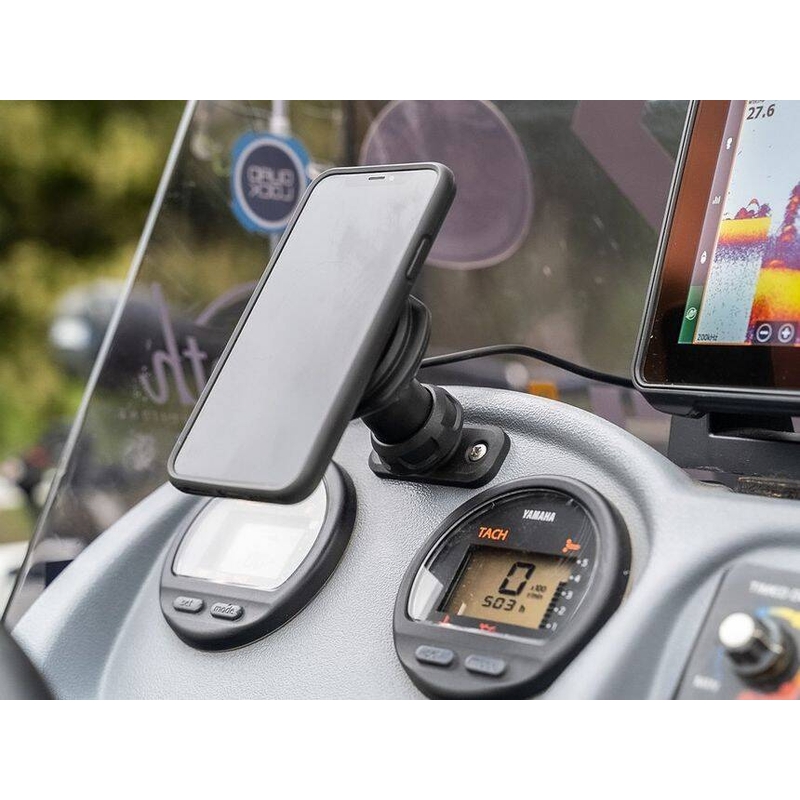 „Quad Lock® 360“ 2 skylių plokščias stačiakampis pagrindas, juodas