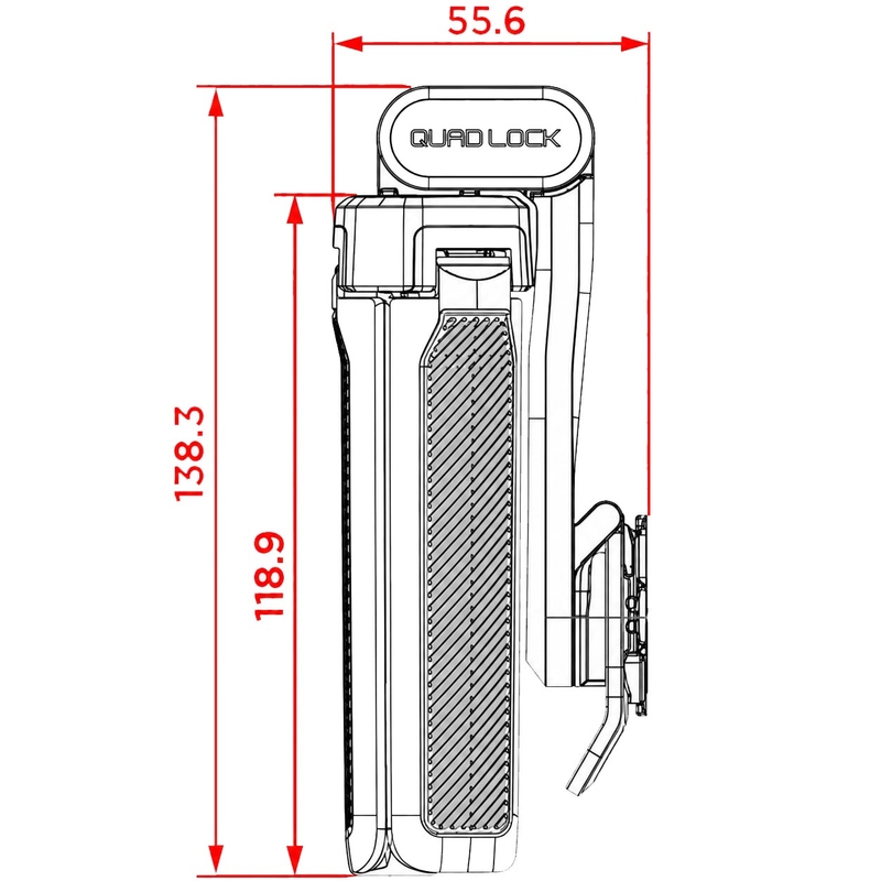 Quad Lock® trikojis, juodas
