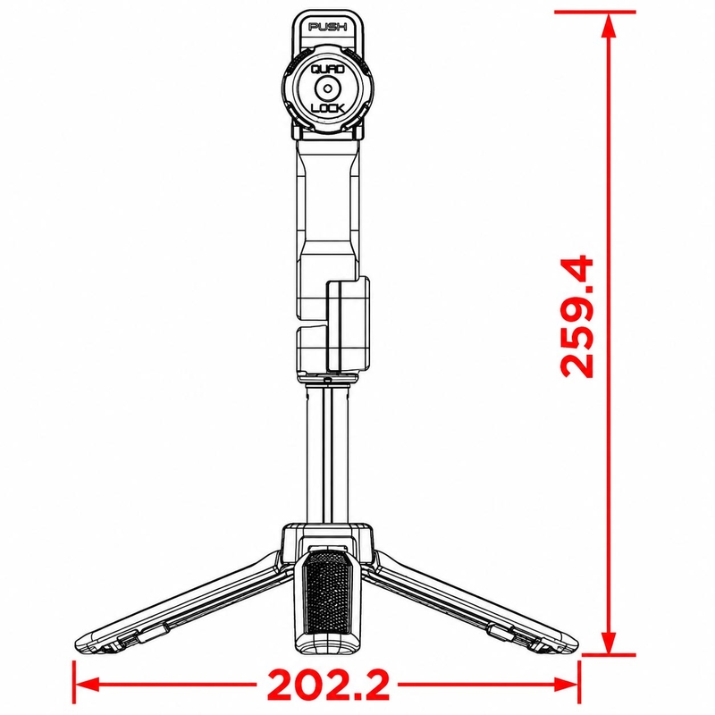 Quad Lock® trikojis, juodas
