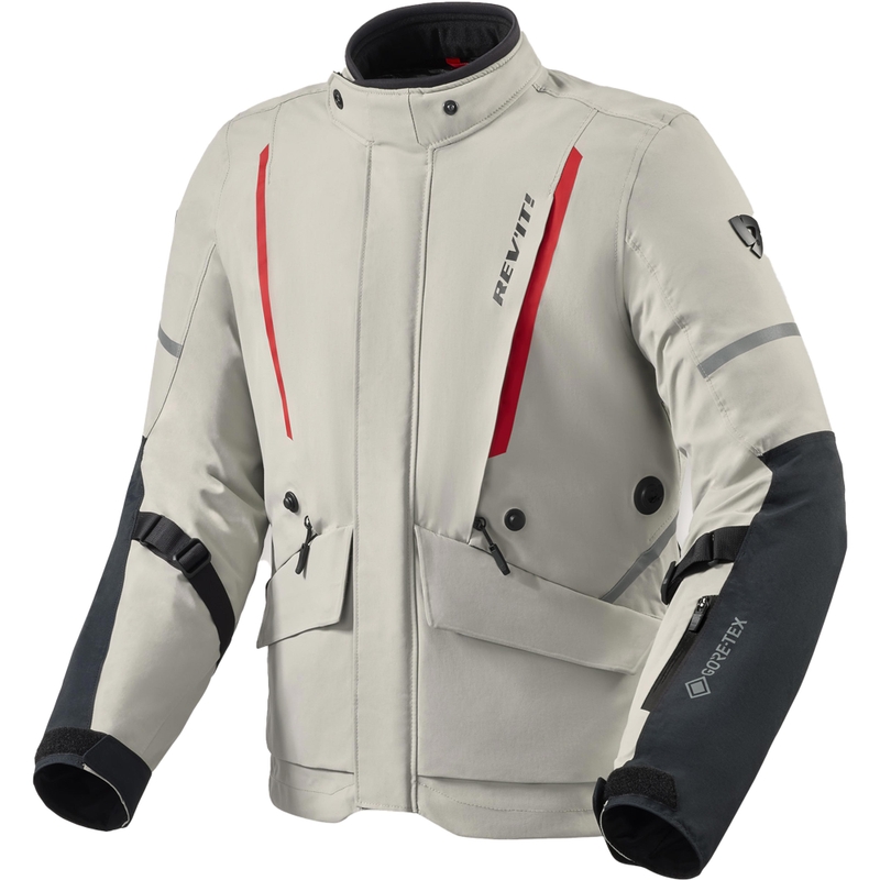 Revit Vertical 2 GTX motociklo striukė pilkai raudona