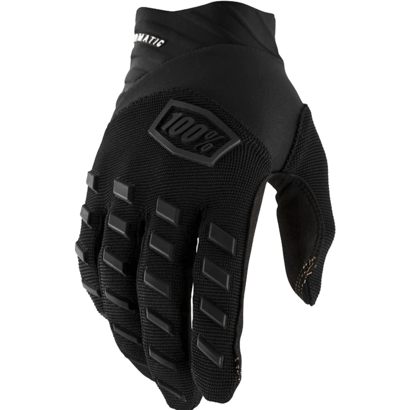 Vaikiškos motokroso pirštinės 100% Airmatic juodos
