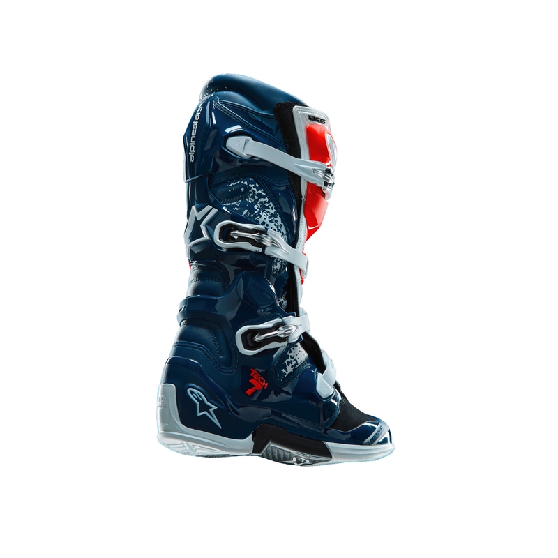 Alpinestars TECH 7 UNITY krosiniai batai raudoni-balti-mėlyni