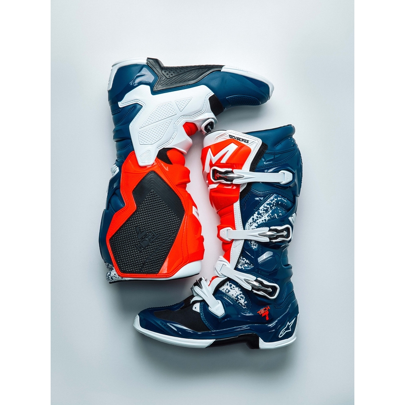 Alpinestars TECH 7 UNITY krosiniai batai raudoni-balti-mėlyni