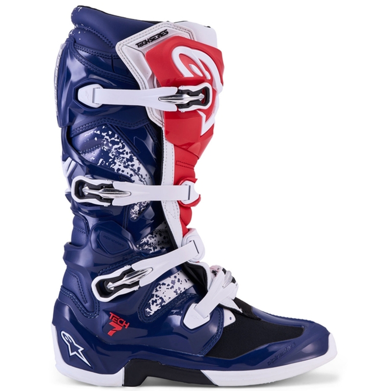 Alpinestars TECH 7 UNITY krosiniai batai raudoni-balti-mėlyni