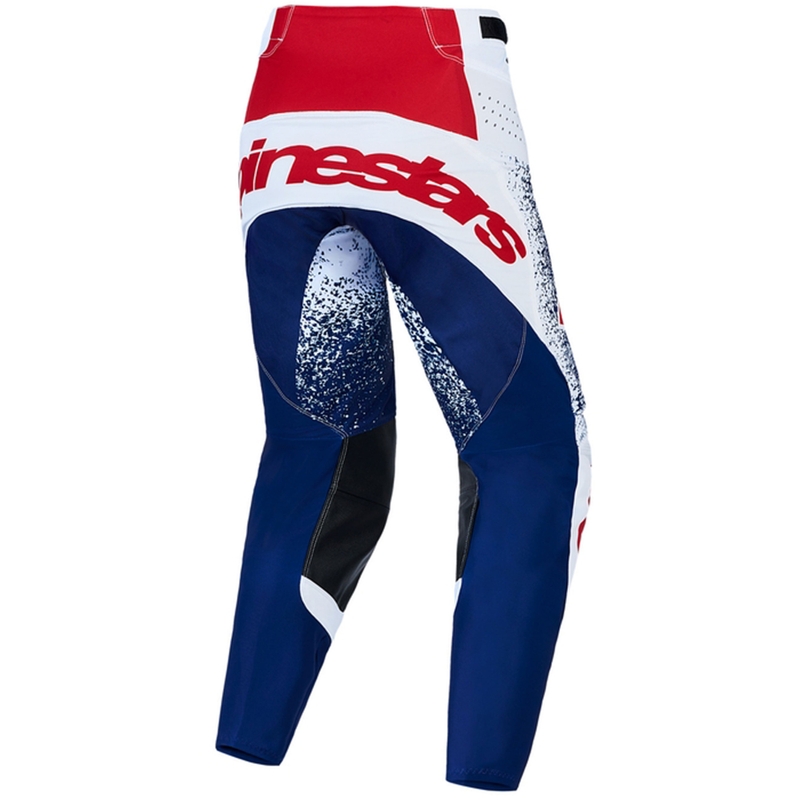 „Alpinestars Techstar Limited Edition Unity“ raudonos-baltos-mėlynos motokroso kelnės
