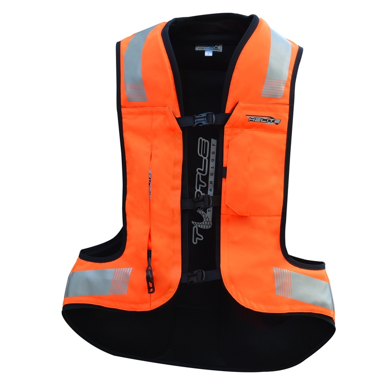 HELITE Turtle 2 fluo oranžinė oro pagalvių liemenė