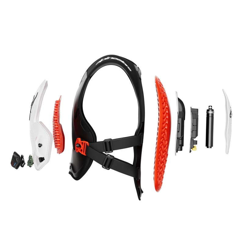 „Alpinestars TECH-AIR®MX“ plazminės sistemos oro pagalvių liemenė, balta-juoda-raudona