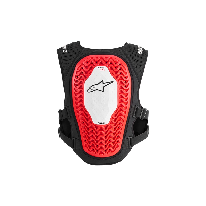 „Alpinestars TECH-AIR®MX“ plazminės sistemos oro pagalvių liemenė, balta-juoda-raudona