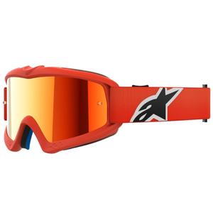 Alpinestars Vision Youth Corp vaikiški motokroso akiniai oranžinės spalvos su veidrodiniais raudonais lęšiais