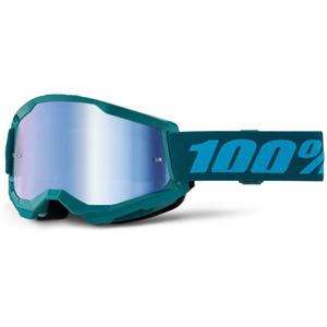 Motokroso akiniai 100% STRATA 2 New Stone blue (blue plexi)