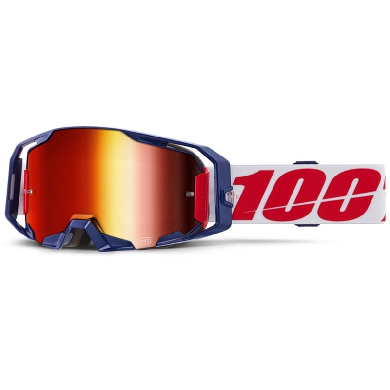 Motokroso akiniai 100% ARmatic Mach Z su raudonu stiklu