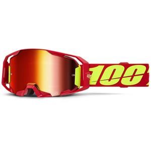 Motokroso akiniai 100% ARmatic raudoni su raudonu stiklu