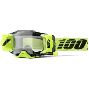 Motokroso akiniai 100% - JAV Armega Forecast fluo green (skaidrus stiklas)