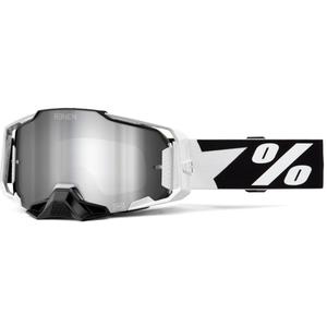 Motokroso akiniai 100% - JAV ARMEGA Renen silver plexi