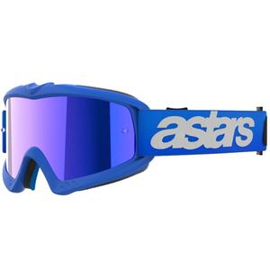 Alpinestars Vision Vision Youth Blaze mėlyni vaikiški motokroso akiniai su veidrodiniais mėlynais lęšiais