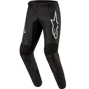 Alpinestars Fluid Graphite motokroso kelnės juodos ir sidabrinės spalvos