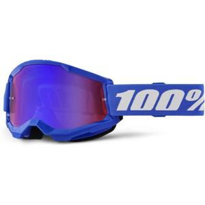 Vaikiški motokroso akiniai 100% STRATA 2 blue red-blue plexi
