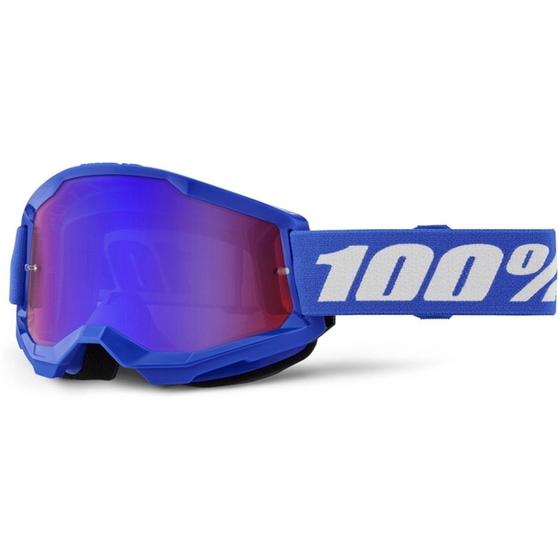 Vaikiški motokroso akiniai 100% STRATA 2 blue red-blue plexi