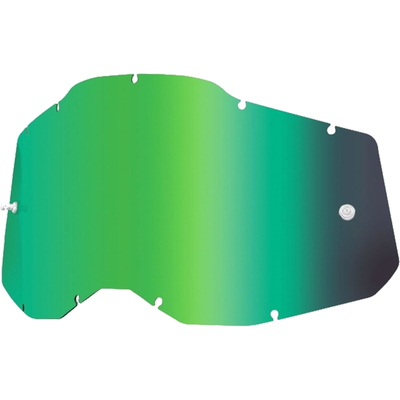 Plexi 100% Racecraft 2/Accuri 2/Strata 2 žalias veidrodinis (nuo rūko)