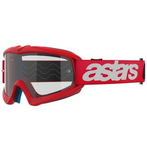Alpinestars Vision Vision Youth Blaze raudoni vaikiški motokroso akiniai su skaidriais lęšiais