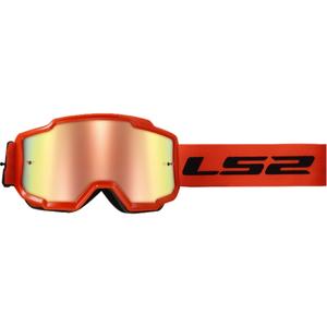 LS2 Charger H-V motokroso akiniai oranžinės spalvos su iridžio plexi