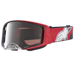 Alpinestars Supertech motokroso akiniai juodi-raudoni