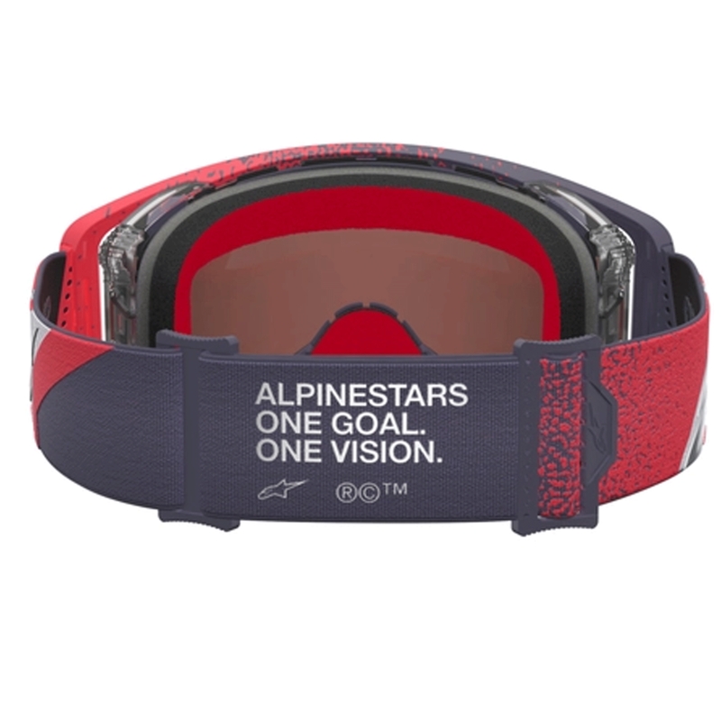 Alpinestars Supertech motokroso akiniai juodi-raudoni