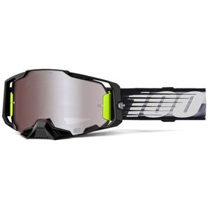 Motokroso akiniai 100% ARMEGA Lightspeed su sidabriniu HIPER plexi
