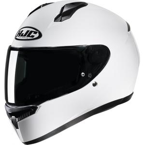 Uždaras motociklo šalmas HJC C10 Solid white - II kokybės - II. kokybė