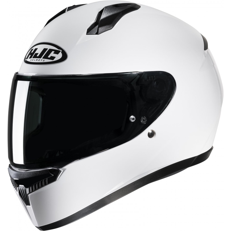 Uždaras motociklo šalmas HJC C10 Solid white - II kokybės - II. kokybė