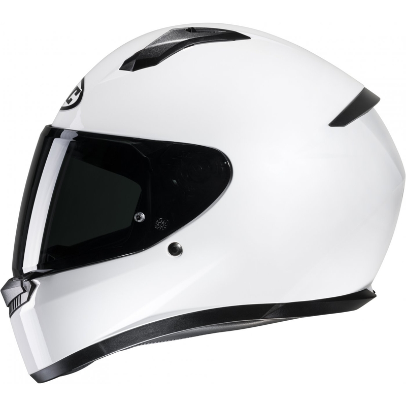 Uždaras motociklo šalmas HJC C10 Solid white - II kokybės - II. kokybė