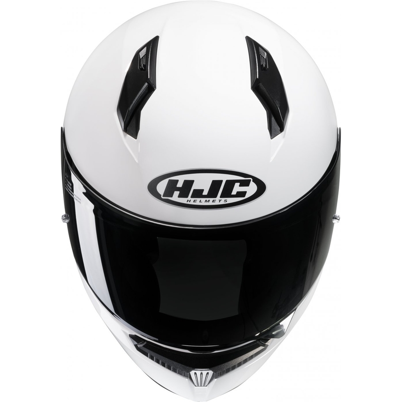 Uždaras motociklo šalmas HJC C10 Solid white - II kokybės - II. kokybė