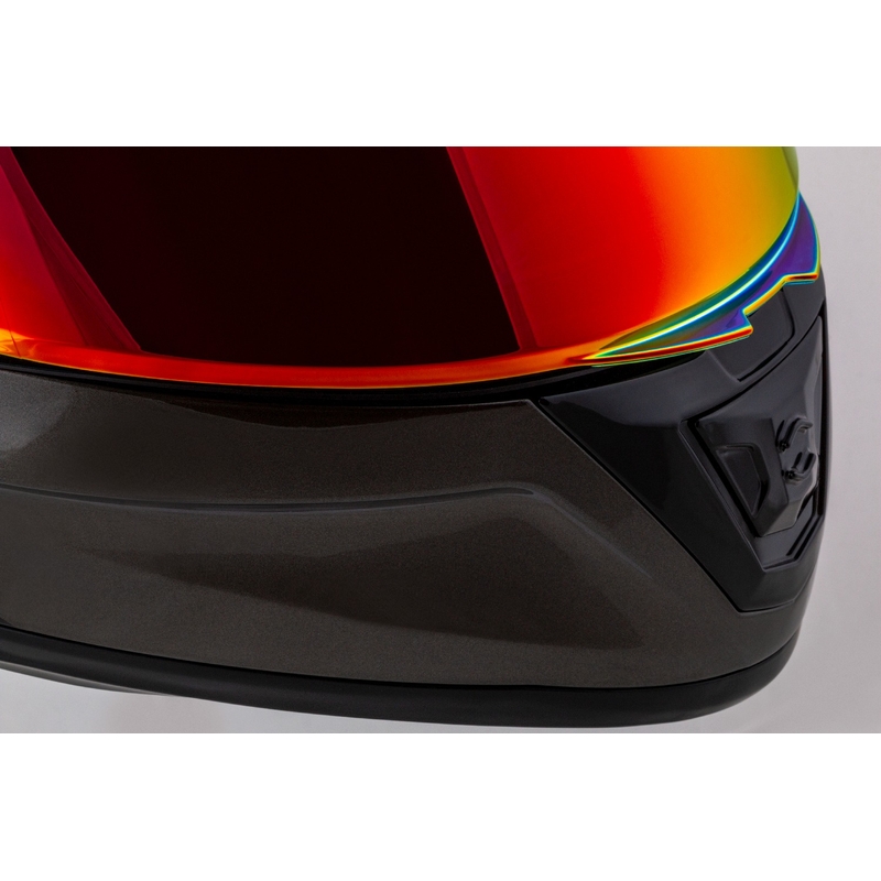 Cassida Aero Super Mono motociklo šalmas, blizgus juodas, chromuotas-juodas, uždaras - II. kokybė