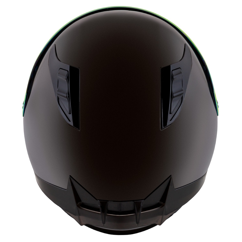 Cassida Aero Super Mono motociklo šalmas, blizgus juodas, chromuotas-juodas, uždaras - II. kokybė