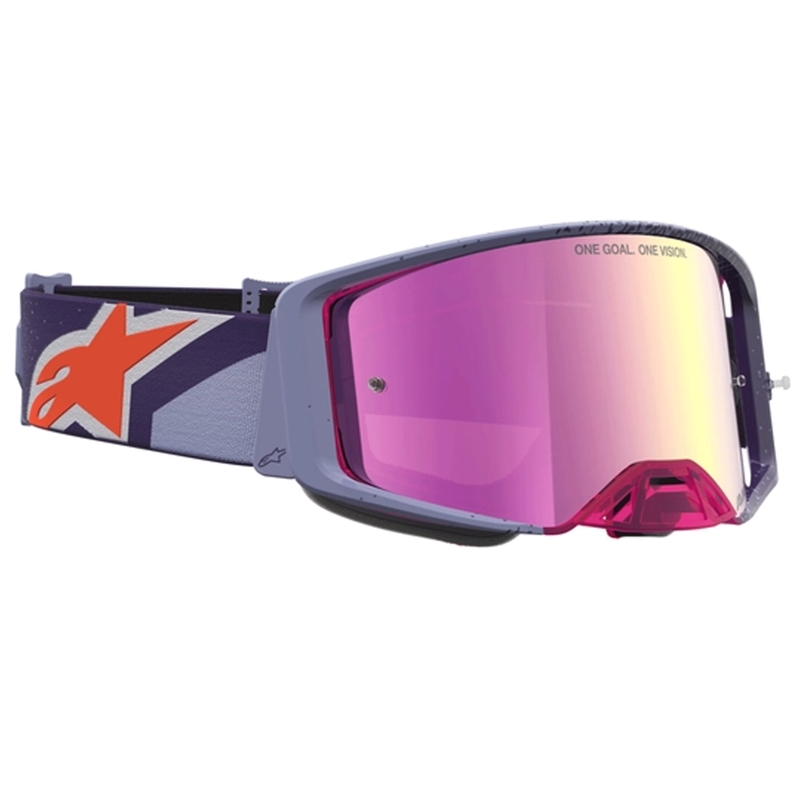 Alpinestars Supertech Hiten motokroso akiniai violetiniai-raudoni