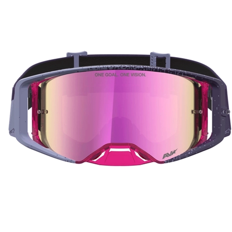 Alpinestars Supertech Hiten motokroso akiniai violetiniai-raudoni