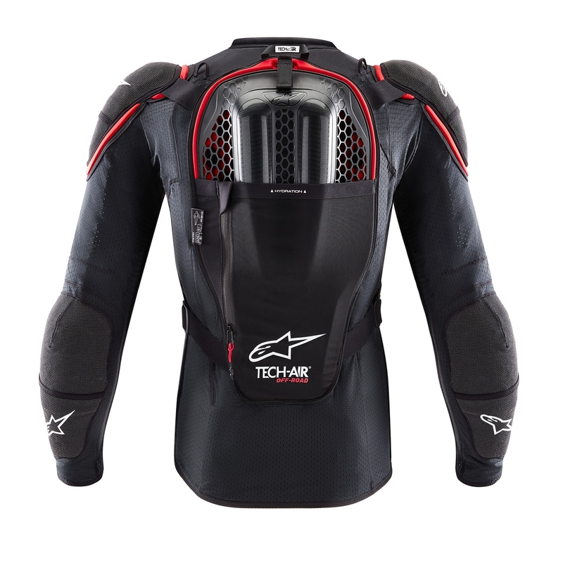 Oro pagalvių liemenė Alpinestars TECH-AIR®OFF-ROAD sistema juoda-raudona - II. kokybė