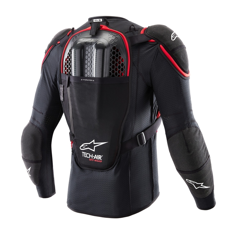 Oro pagalvių liemenė Alpinestars TECH-AIR®OFF-ROAD sistema juoda-raudona - II. kokybė