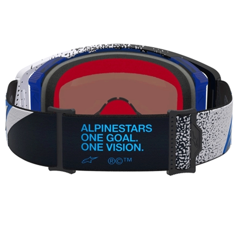 Alpinestars Supertech Hiten motokroso akiniai juodi-mėlyni