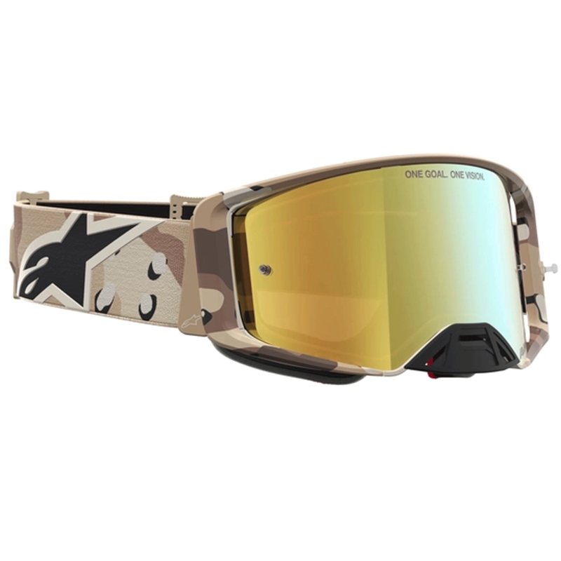 „Alpinestars Supertech Lone sand“ maskuojamojo stiliaus motokroso akiniai