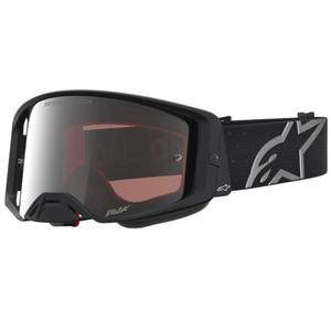 „Alpinestars Supertech Vesta“ motokroso akiniai matinės juodos-sidabrinės spalvos